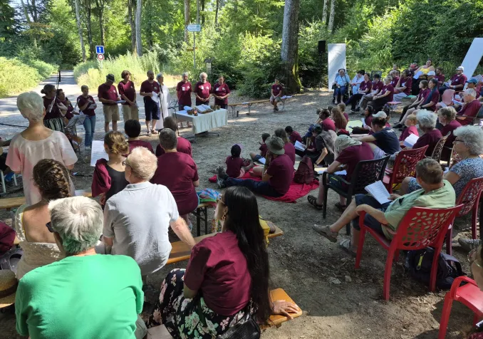 La célébration des 80 ans du Camp biblique œcuménique de Vaumarcus, le jeudi 9 juillet. © MW La célébration des 80 ans du Camp biblique œcuménique de Vaumarcus, le jeudi 9 juillet. © MW