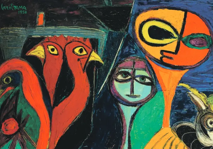 Sans titre, Carol Rama, 1950. Huile sur toile, 80 x 100 cm, collection privée, Turin. ©Gabriele Gaidano, Turin