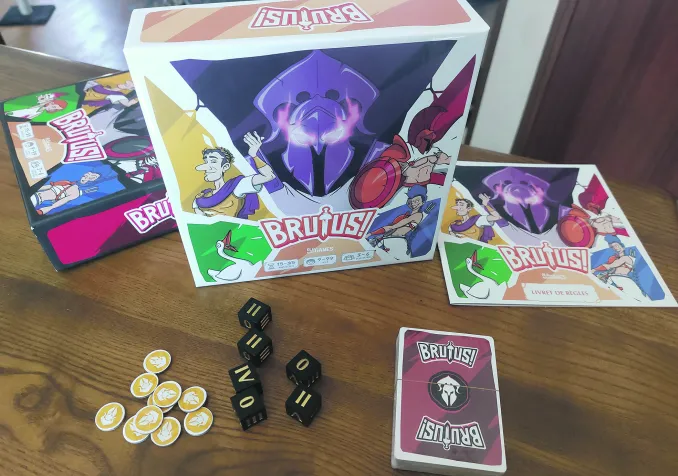 Oldgames s’est spécialisé dans la remise au goût du jour et la sophistication de « vieux » jeux (tarot, bataille, etc.). Ici, sa dernière création, «Brutus!», qui voit s’affronter des maisons de gladiateurs. DR