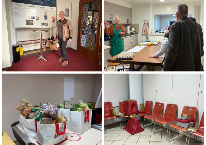 La plupart des sacs d’aliments et des cadeaux ont trouvé preneurs. © Pierre Léderrey