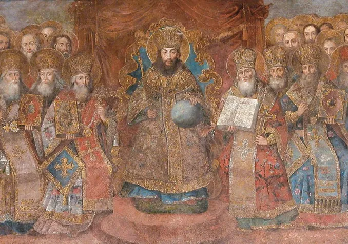 Le premier concile oecuménique de Nicée (tableau datant d'environ 1700) ©Domaine public, Wikimedia Commons