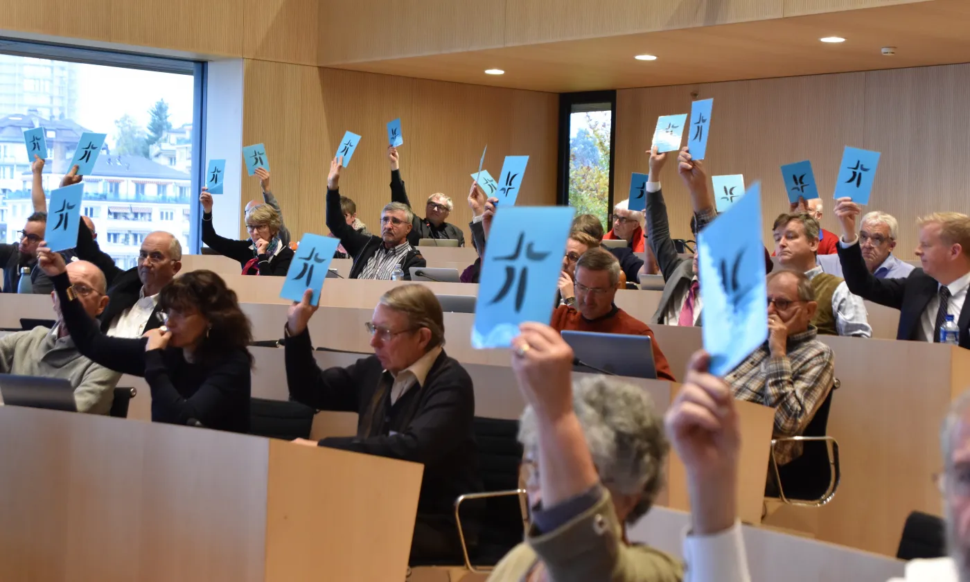 Les délégués au synode se sont réunis les 8 et 9 novembre à Lausanne. © Gérard Jaton