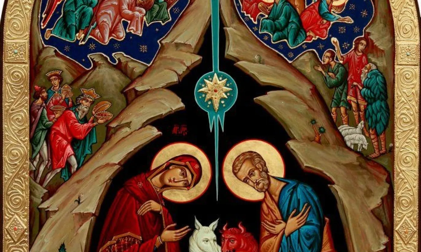 Icône byzantine : Noël ou la visite de la transcendance dans l'immanence du monde