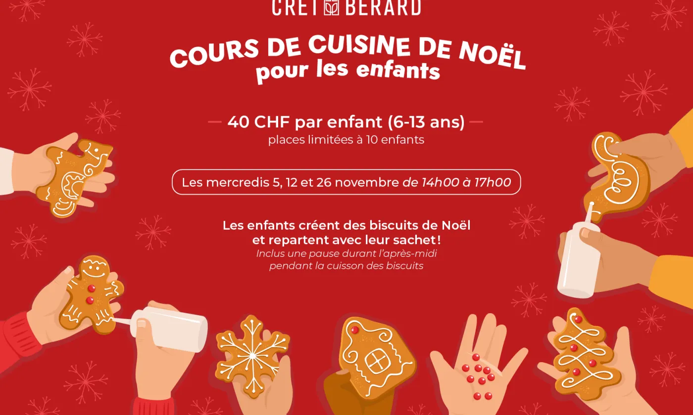 Crêt-Bérard Cours de cuisine pour les enfants